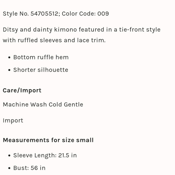 FREE PEOPLE "LOLA" KIMONO - Picture 10 of 10